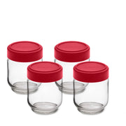 Pots en verre anti-fuite rouges Cuisipro_Set of 4 - Cuisipro USA